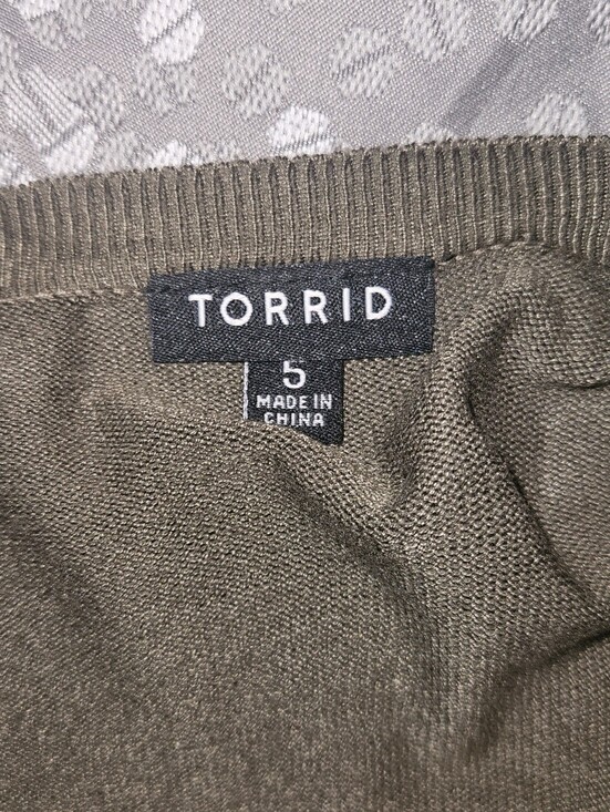 torrid Sweaters - Torrid Olive Green Quarter Sleeve Cardigan